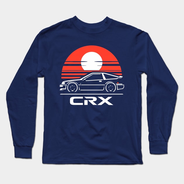 Honda CRX Long Sleeve T-Shirt by TaevasDesign